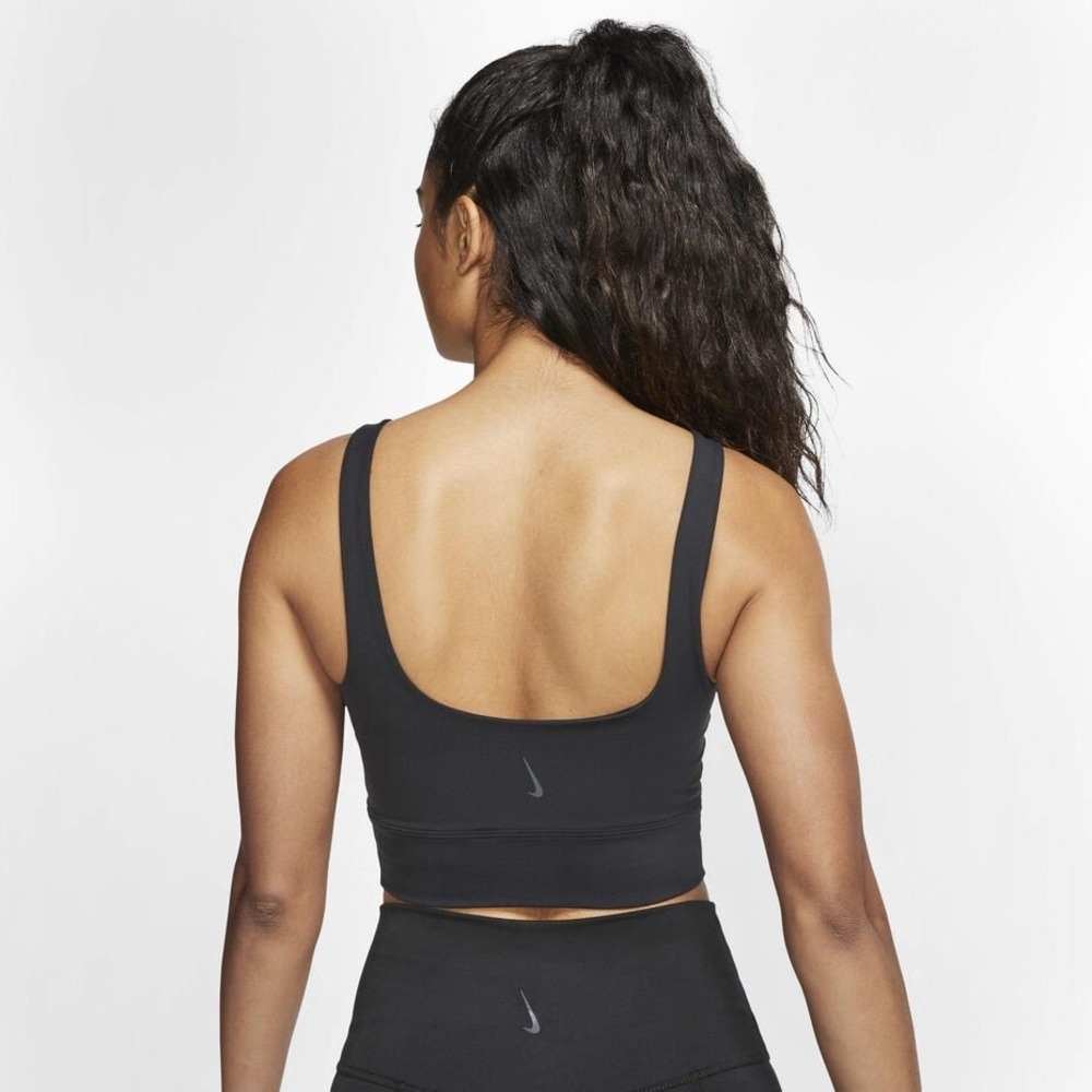 Nike Yoga Dri-FIT Luxe Crop Tank Top Black Medium CZ9160-010 Womens Activewear